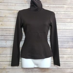 Vtg. BCBG MaxAzria brown fitted turtleneck S